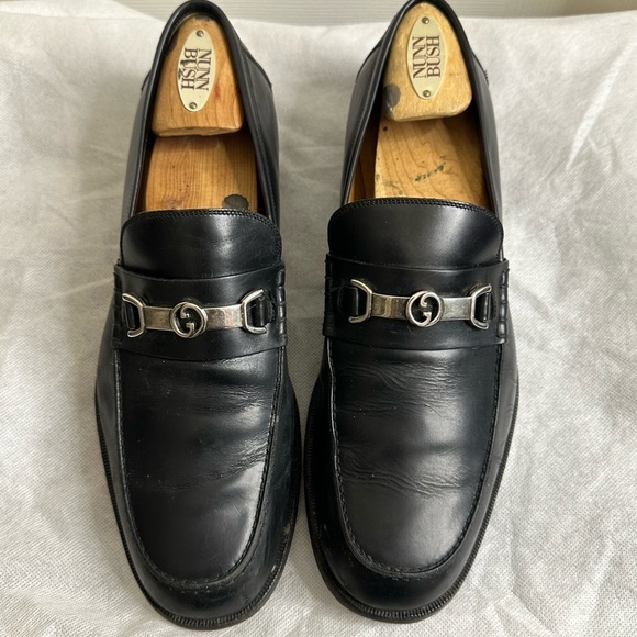 Gucci
Gucci Black Leather Interlocking G Penny Loafers Size 8 main image 14